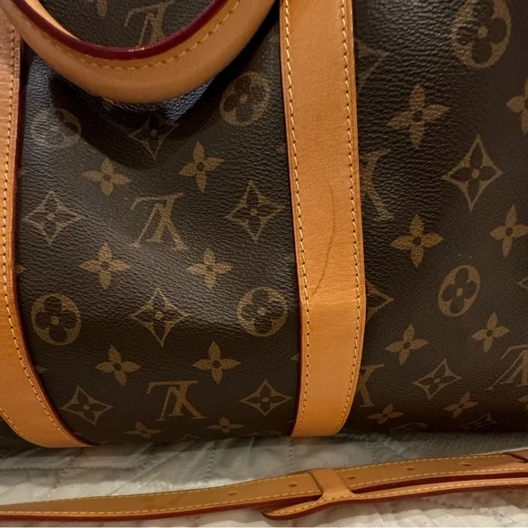 Pre owned Louis Vuitton Brown Monogram Keepall Bandoulie’re 55 - Picture 6 of 11